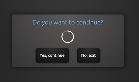 Inactivity dialog