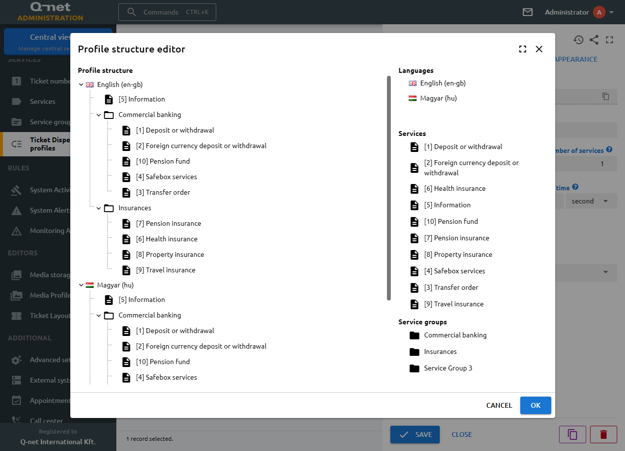 Profile Structure Editor